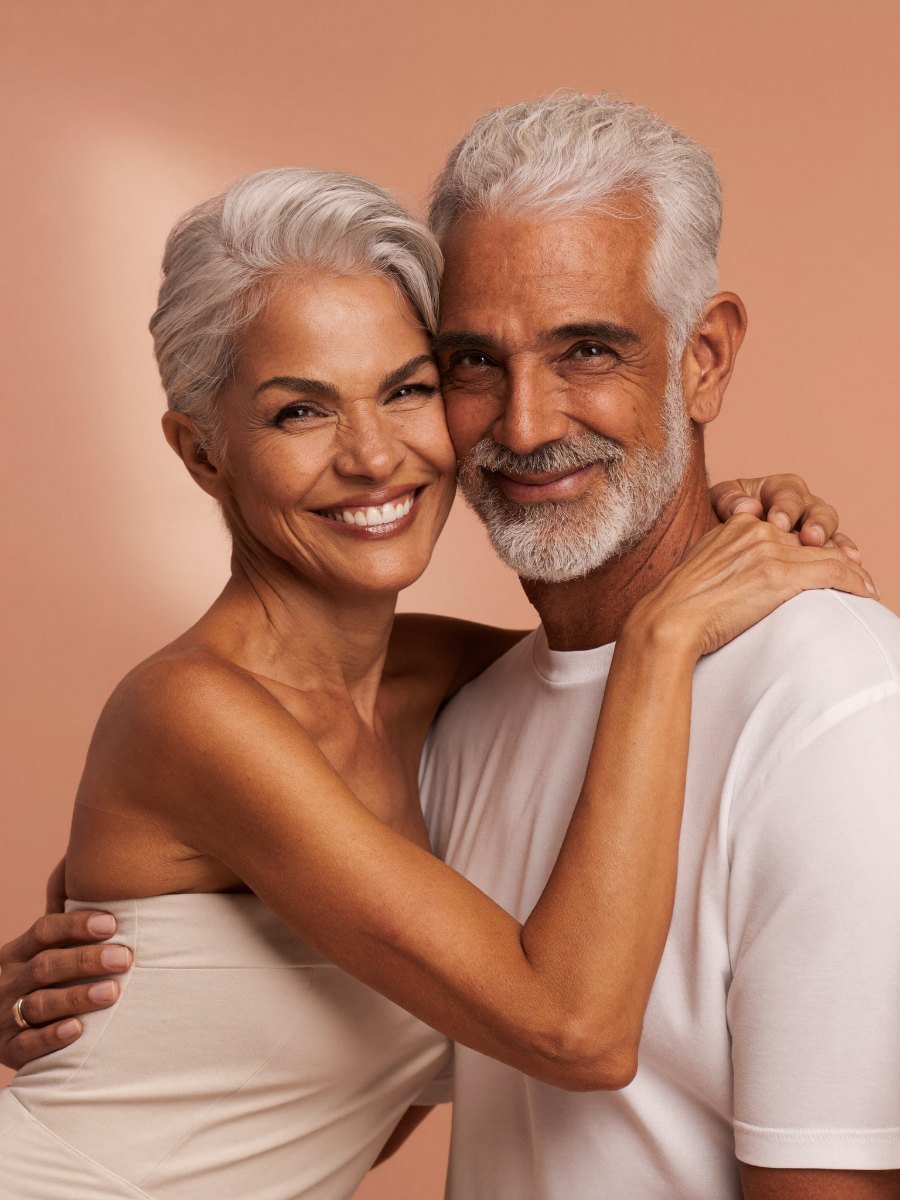 Happy older couple, Medicare patients welcome at Dr. Rochelin Aesthetic & Wellness